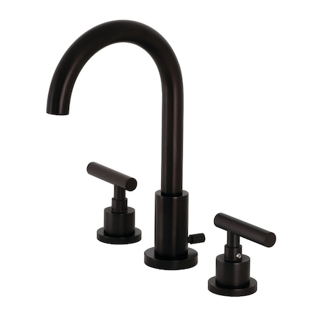 Kingston Brass FSC8925CML Manhattan Widespread Bathroom Faucet W/ Brass Pop-Up, Bronze FSC8925CML